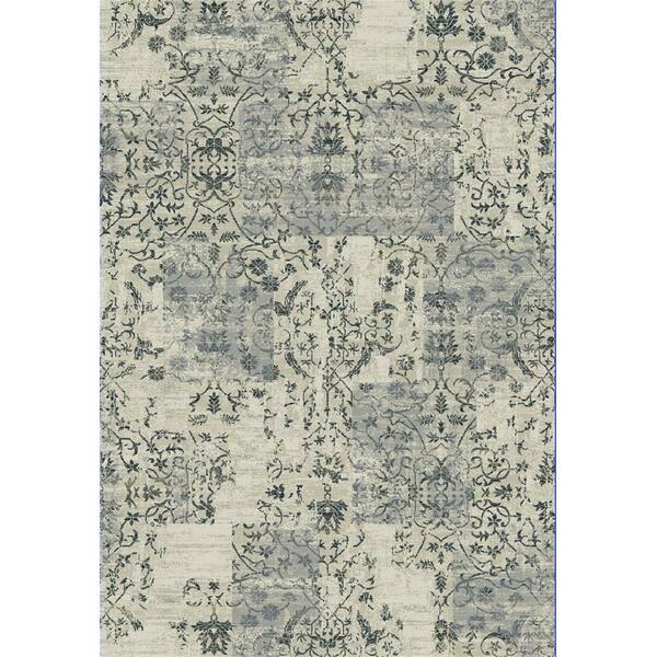 Dynamic Rugs 25010 Quartz Collection 7.10 x 10.10 in. Traditional Rectangle Rug, Light Grey QU91225010190